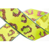 JKM Glitter Leopard Print Ribbon