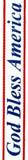 JKM God Bless America Grosgrain Ribbon - 5/8" Width