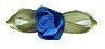 JKM Rosebud Ribbon with Folded Leaves - 1/2"x1 1/4"