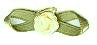 JKM Rose Ribbon with Folded Leaves - 1/2"x1 1/4"
