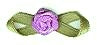 JKM Rose Ribbon with Folded Leaves - 1/2"x1 1/4"