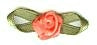 JKM Rose Ribbon with Folded Leaves - 1/2"x1 1/4"