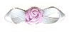 JKM Rose Ribbon with Folded Leaves - 1/2"x1 1/4"