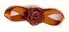 JKM Rose Ribbon with Folded Leaves - 1/2"x1 1/4"