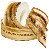 JKM Petersburg Wired Metallic Sheer Ribbon