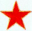 JKM Large Star with Gold Outline Applique (Stick On)