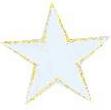 JKM Large Star with Gold Outline Applique (Stick On)