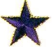 JKM Large Star with Gold Outline Applique (Iron On)