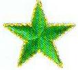 JKM Large Star with Gold Outline Applique (Stick On)