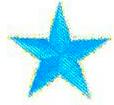 JKM Large Star with Gold Outline Applique (Stick On)