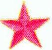 JKM Large Star with Gold Outline Applique (Stick On)