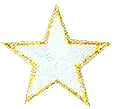 JKM Patriotic Stars with Gold Outline Applique (Stick On)