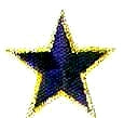 JKM Patriotic Stars with Gold Outline Applique (Stick On)