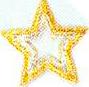 JKM Small Gold/Silver Star with Open Center Applique (Stick On)
