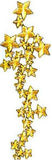 JKM Gold Star Cluster Applique (Iron On)