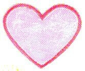 JKM Iridescent Heart with Trim Applique (Stick On)