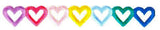 JKM Multi Heart Straight Banner Applique (Iron On)