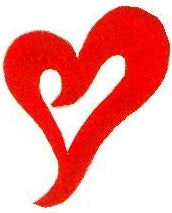 JKM Large Red Wavy Heart Applique (Iron On)
