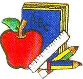 JKM Book & Apple and Supplies Applique (Stick On)
