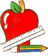 JKM Apple & Ruler and Pencil Applique (Iron On)