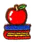 JKM Small Textbooks with Apple Applique (Iron & Stick On)