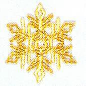 JKM Large Gold Snowflake Applique (Iron On)