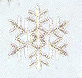 JKM Silver Snowflake Style II Applique (Iron & Stick On)