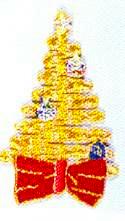 JKM Gold Christmas Tree Applique (Iron On)