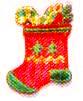 JKM Small Red Stocking Applique (Iron On)