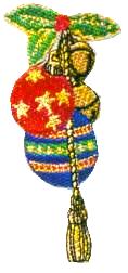 JKM Bells and Balls Ornament with Holly Applique (Iron On)