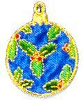 JKM Blue Christmas Ornament Applique (Iron On)