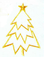 JKM Gold Christmas Tree Style Ii Applique (Stick On)