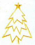JKM Gold Christmas Tree Style Ii Applique (Stick On)