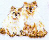 JKM Medium Two Cats Sitting Applique (Iron On)