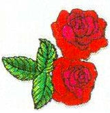 JKM Red Roses Applique (Stick On)
