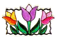 JKM Small Tulips Applique (Stick On)