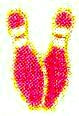 JKM Pair of Bowling Pins Applique (Iron On)