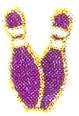 JKM Pair of Bowling Pins Applique (Stick On)