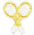 JKM Pair of Tennis Rackets Applique (Iron On)