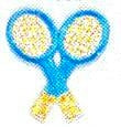 JKM Pair of Tennis Rackets Applique (Iron On)