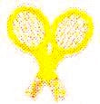 JKM Pair of Tennis Rackets Applique (Iron On)