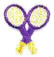 JKM Pair of Tennis Rackets Applique (Iron On)