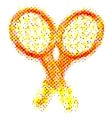 JKM Pair of Tennis Rackets Applique (Iron On)