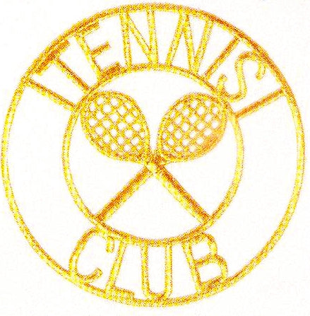 JKM Gold Tennis Club Applique (Iron On)
