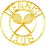 JKM Gold Tennis Club Applique (Stick On)