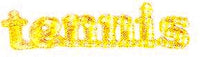 JKM Small Gold Tennis Applique (Iron On)