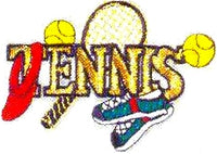 JKM Small Tennis Word with Accessories Applique (Stick On)
