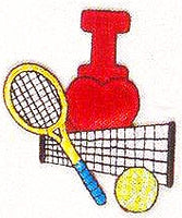 JKM I Love Tennis Applique (Stick On)