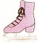 JKM Ice Skate Applique (Stick On)
