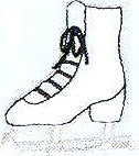 JKM Ice Skate Applique (Iron On)